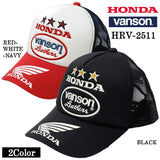HONDA VANSON ホンダ バンソン コラボ ツイルメッシュキャップ 帽子 hrv-2511