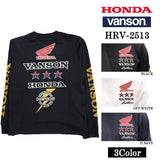 HONDA VANSON TEE L/S T-SHIRT ホンダ バンソン コラボ 天竺 ロンTEE 長袖 Tシャツ hrv-2513