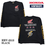 HONDA VANSON TEE L/S T-SHIRT ホンダ バンソン コラボ 天竺 ロンTEE 長袖 Tシャツ hrv-2513