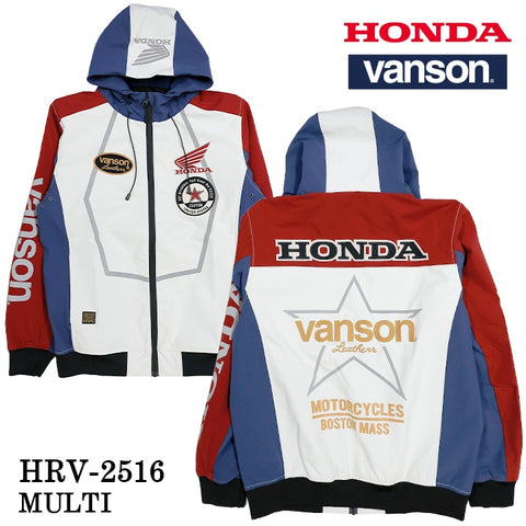 HONDA VANSON F/Z PARKA ホンダ バンソン コラボ 三層ストレッチ パーカー hrv-2516