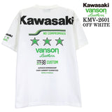 KAWASAKI VANSON TEE S/S T-SHIRT カワサキ バンソン コラボ 天竺 半袖 Tシャツ kmv-2601