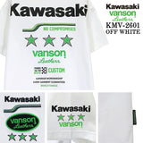 KAWASAKI VANSON TEE S/S T-SHIRT カワサキ バンソン コラボ 天竺 半袖 Tシャツ kmv-2601