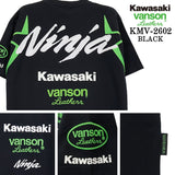 KAWASAKI VANSON TEE S/S T-SHIRT カワサキ バンソン コラボ 天竺 半袖 Tシャツ kmv-2602