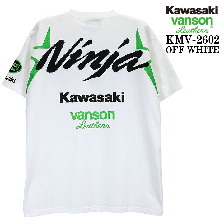 KAWASAKI VANSON TEE S/S T-SHIRT カワサキ バンソン コラボ 天竺 半袖