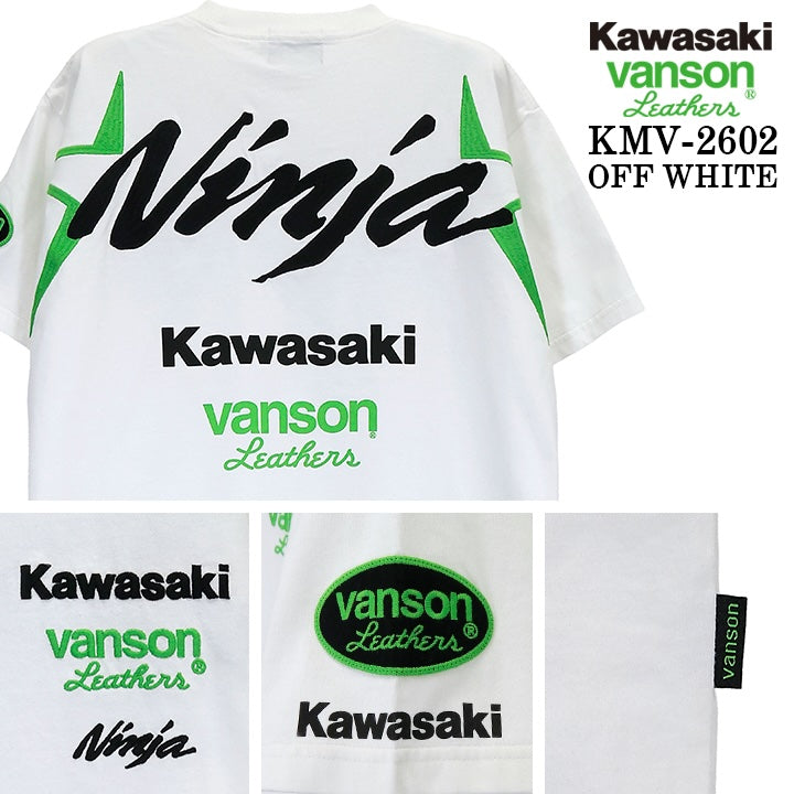 KAWASAKI VANSON TEE S/S T-SHIRT カワサキ バンソン コラボ 天竺 半袖