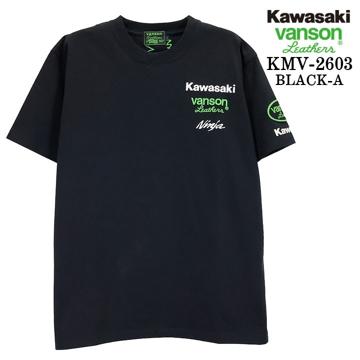 KAWASAKI VANSON TEE S/S T-SHIRT カワサキ バンソン コラボ 天竺 半袖