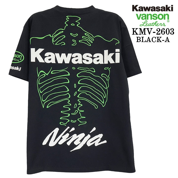 KAWASAKI VANSON TEE S/S T-SHIRT カワサキ バンソン コラボ 天竺 半袖