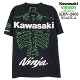 KAWASAKI VANSON TEE S/S T-SHIRT カワサキ バンソン コラボ 天竺 半袖 Tシャツ kmv-2603