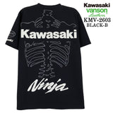 KAWASAKI VANSON TEE S/S T-SHIRT カワサキ バンソン コラボ 天竺 半袖 Tシャツ kmv-2603