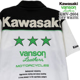 KAWASAKI VANSON TEE S/S POLO SHIRT カワサキ バンソン コラボ 天竺 半袖 ポロシャツ kmv-2604
