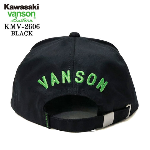 KAWASAKI VANSON TWILL BB BASEBALL CAP カワサキ バンソン コラボ ツイル ベースボール キャップ 帽子 kmv-2606