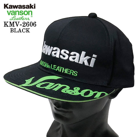 KAWASAKI VANSON TWILL BB BASEBALL CAP カワサキ バンソン コラボ ツイル ベースボール キャップ 帽子 kmv-2606