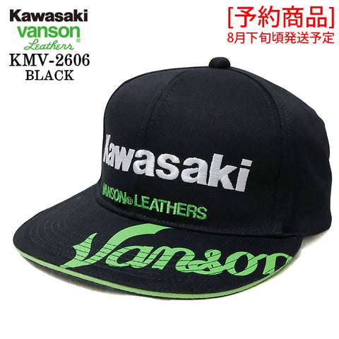 [予約商品] KAWASAKI VANSON TWILL BB BASEBALL CAP カワサキ バンソン コラボ ツイル ベースボール キャップ 帽子 kmv-2606