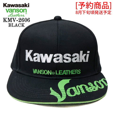 [予約商品] KAWASAKI VANSON TWILL BB BASEBALL CAP カワサキ バンソン コラボ ツイル ベースボール キャップ 帽子 kmv-2606