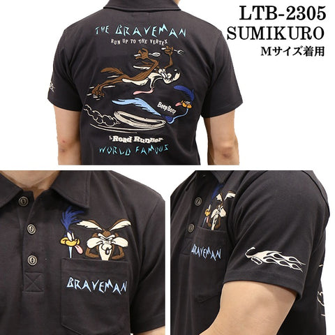 THE BRAVEMAN×LOONEY TUNES ルーニーチューンズ コラボ 天竺 半袖ポロシャツ ltb-2305