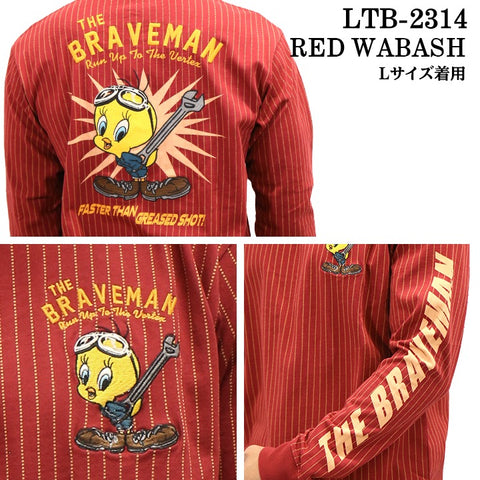 THE BRAVEMAN×LOONEY TUNES ルーニーチューンズ コラボ 天竺 長袖Tシャツ ロンTEE ltb-2314