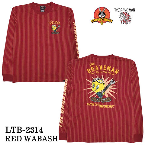 THE BRAVEMAN×LOONEY TUNES ルーニーチューンズ コラボ 天竺 長袖Tシャツ ロンTEE ltb-2314