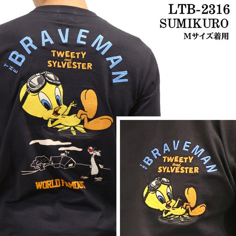 THE BRAVEMAN×LOONEY TUNES ルーニーチューンズ コラボ 天竺 長袖Tシャツ ロンTEE ltb-2316