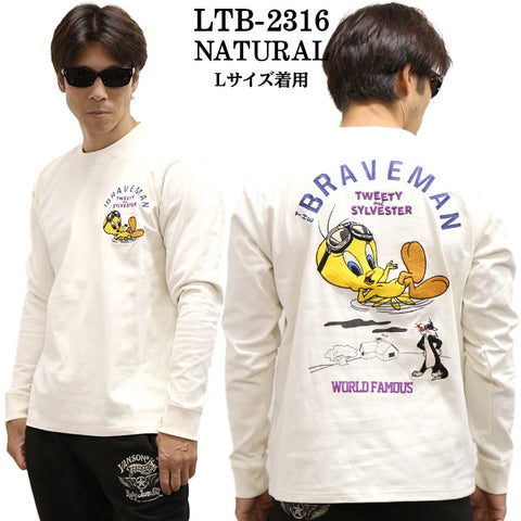 THE BRAVEMAN×LOONEY TUNES ルーニーチューンズ コラボ 天竺 長袖Tシャツ ロンTEE ltb-2316