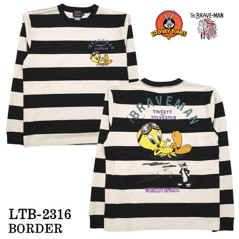 THE BRAVEMAN×LOONEY TUNES ルーニーチューンズ コラボ 天竺 長袖Tシャツ ロンTEE ltb-2316