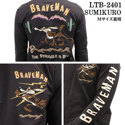 THE BRAVEMAN×LOONEY TUNES ルーニーチューンズ コラボ 天竺 長袖Tシャツ ロンTEE ltb-2401