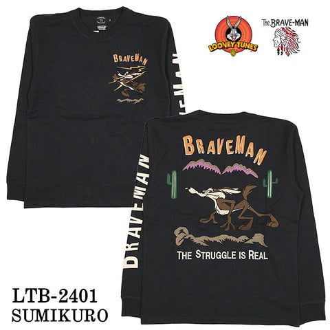 THE BRAVEMAN×LOONEY TUNES ルーニーチューンズ コラボ 天竺 長袖Tシャツ ロンTEE ltb-2401