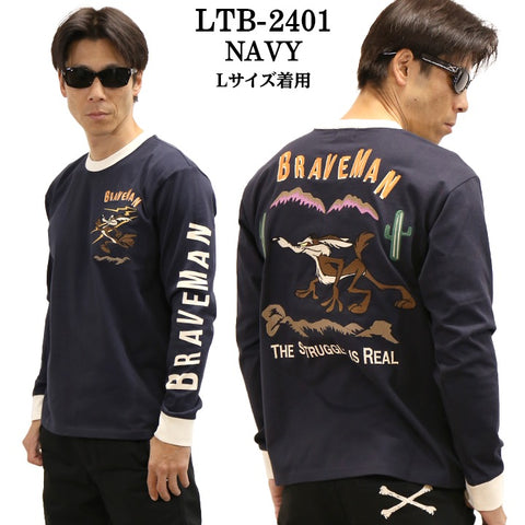 THE BRAVEMAN×LOONEY TUNES ルーニーチューンズ コラボ 天竺 長袖Tシャツ ロンTEE ltb-2401