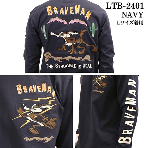 THE BRAVEMAN×LOONEY TUNES ルーニーチューンズ コラボ 天竺 長袖Tシャツ ロンTEE ltb-2401