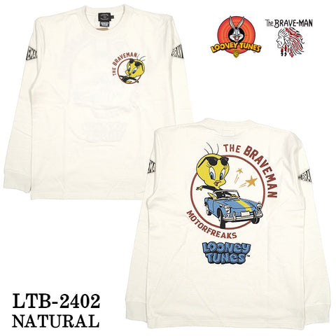 THE BRAVEMAN×LOONEY TUNES ルーニーチューンズ コラボ 天竺 長袖Tシャツ ロンTEE ltb-2402