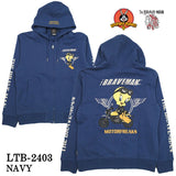 THE BRAVEMAN×LOONEY TUNES ルーニーチューンズ コラボ 裏毛F/Zパーカー ltb-2403