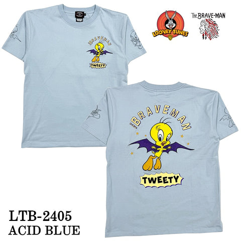 THE BRAVEMAN×LOONEY TUNES ルーニーチューンズ コラボ TEE 天竺 半袖Tシャツ ltb-2405