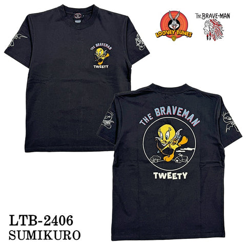 THE BRAVEMAN×LOONEY TUNES ルーニーチューンズ コラボ TEE 天竺 半袖Tシャツ ltb-2406