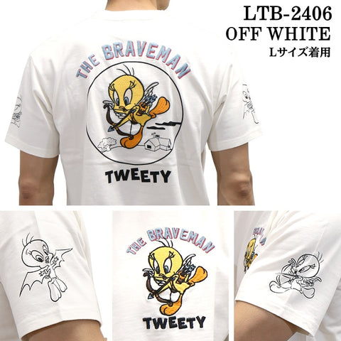 THE BRAVEMAN×LOONEY TUNES ルーニーチューンズ コラボ TEE 天竺 半袖Tシャツ ltb-2406