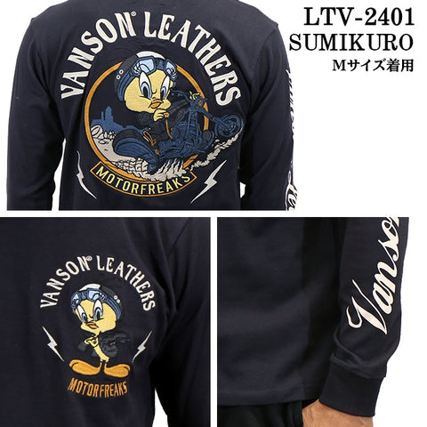 VANSON×LOONEY TUNES バンソン ルーニー コラボTEE 天竺 長袖Tシャツ ltv-2401