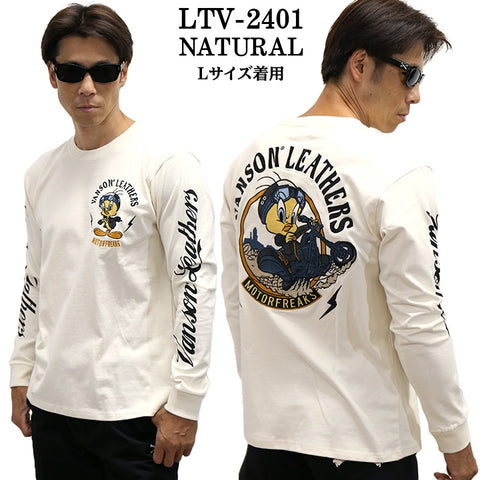 VANSON×LOONEY TUNES バンソン ルーニー コラボTEE 天竺 長袖Tシャツ ltv-2401