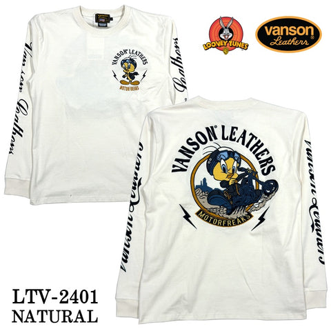 VANSON×LOONEY TUNES バンソン ルーニー コラボTEE 天竺 長袖Tシャツ ltv-2401