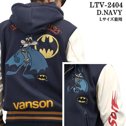 VANSON×LOONEY TUNES Warner BROS.ワーナー100周年記念 バンソン ルーニー コラボ ボンディング スタジャン アウター ltv-2404