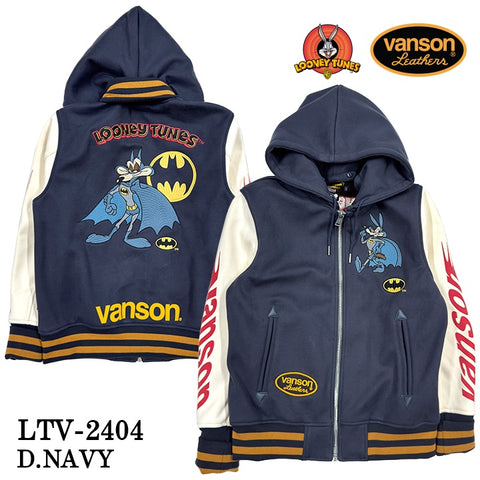 VANSON×LOONEY TUNES Warner BROS.ワーナー100周年記念 バンソン ルーニー コラボ ボンディング スタジャン アウター ltv-2404