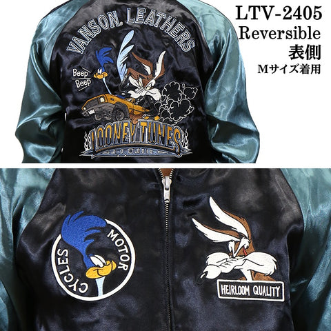 VANSON×LOONEY TUNES バンソン ルーニー コラボ 刺繍 リバーシブル スカジャン ltv-2405