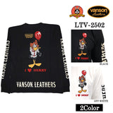 VANSON×LOONEY TUNES Warner BROS.ワーナー100周年記念 バンソン ルーニー コラボ ロンTEE 天竺 長袖Tシャツ ltv-2502