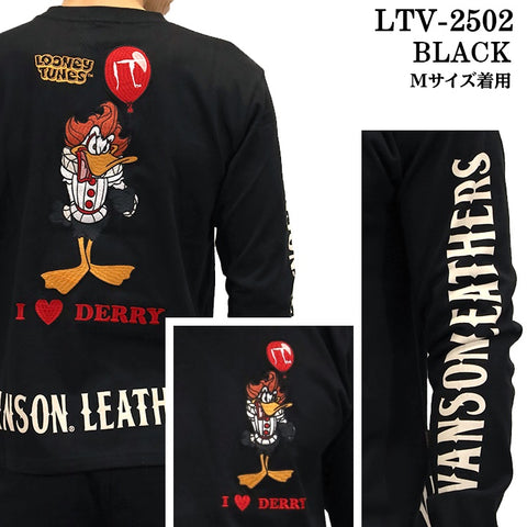 VANSON×LOONEY TUNES Warner BROS.ワーナー100周年記念 バンソン ルーニー コラボ ロンTEE 天竺 長袖Tシャツ ltv-2502