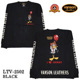 VANSON×LOONEY TUNES Warner BROS.ワーナー100周年記念 バンソン ルーニー コラボ ロンTEE 天竺 長袖Tシャツ ltv-2502