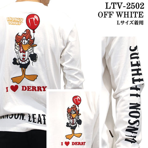 VANSON×LOONEY TUNES Warner BROS.ワーナー100周年記念 バンソン ルーニー コラボ ロンTEE 天竺 長袖Tシャツ ltv-2502