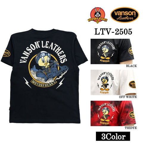 VANSON×LOONEY TUNES バンソン ルーニーチューンズ コラボ TEE 天竺 半袖Tシャツ ltv-2505