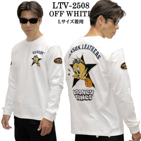 VANSON×LOONEY TUNES Warner TEE L/S T-SHIRT バンソン ルーニー ワーナー コラボ ロンTEE 天竺 長袖 Tシャツ ltv-2508
