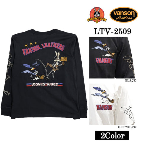 VANSON×LOONEY TUNES Warner TEE L/S T-SHIRT バンソン ルーニー ワーナー コラボ ロンTEE 天竺 長袖 Tシャツ ltv-2509