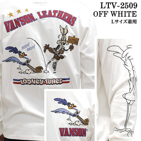 VANSON×LOONEY TUNES Warner TEE L/S T-SHIRT バンソン ルーニー ワーナー コラボ ロンTEE 天竺 長袖 Tシャツ ltv-2509