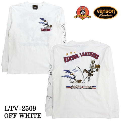 VANSON×LOONEY TUNES Warner TEE L/S T-SHIRT バンソン ルーニー ワーナー コラボ ロンTEE 天竺 長袖 Tシャツ ltv-2509