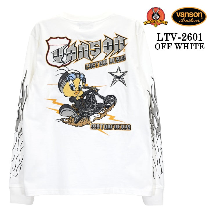 VANSON LOONEY TUNES Warner BROS TEE L/S T-SHIRT バンソン ルーニー ワーナー コラボ ロンTEE 天竺 長袖 Tシャツ ltv-2601
