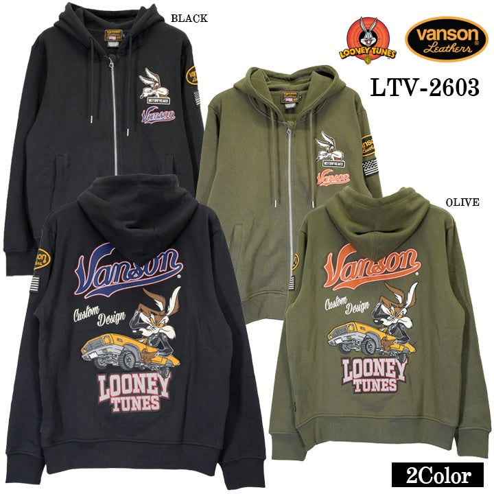 VANSON LOONEY TUNES Warner BROS TEE HOODIE F/Z PARKA バンソン ルーニー ワーナー コラボ 裏毛 フーディー パーカー ltv-2603